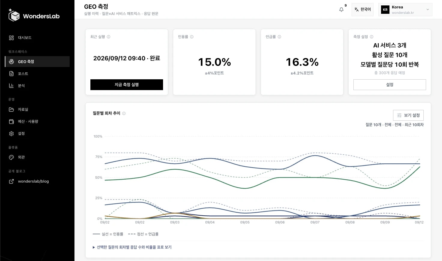 서류 심사 제품 화면